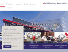 Tablet Screenshot of paulklombergassurantien.nl